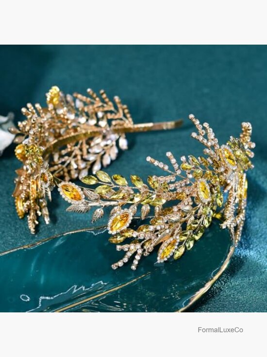 Crystal Rhinestone Wedding Headband Handcrafted Hair Accessory Gorgeous for main image 7